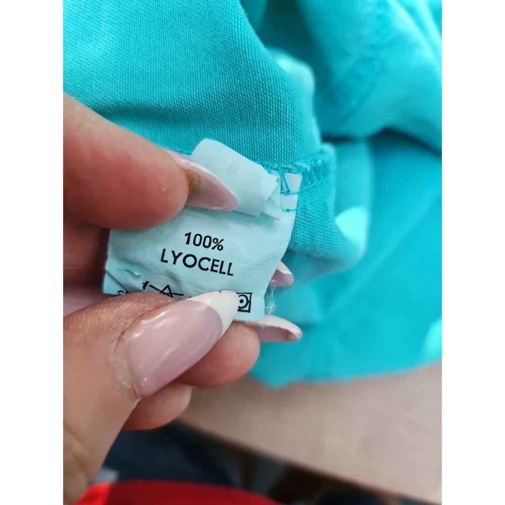 Vintage Leisure‎ Wear Lyocell Outfit Pants Shirt Teal Y2K 90s Lounge Casual LG